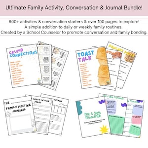 600+ aktiviteter/samtalstips | Familjedagbok | 100+ utskrivbara arbetsblad | | Mallar för familjemöten | Föräldra-barn-anknytning