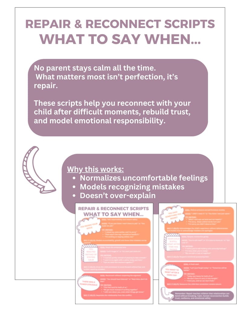 Repiar Shop Script Parent Script Bundle | Positive Parenting Scripts for Big Feelings ...