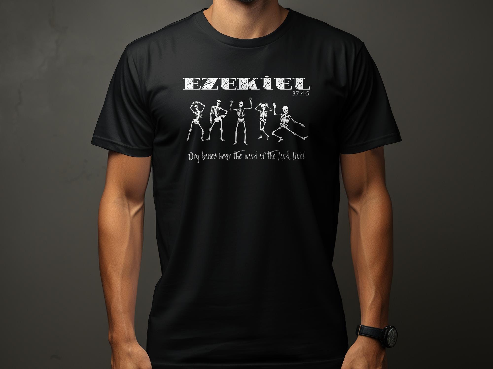 Halloween Christian Godly Tshirt Ezekiel 37 Mens Halloween Tee