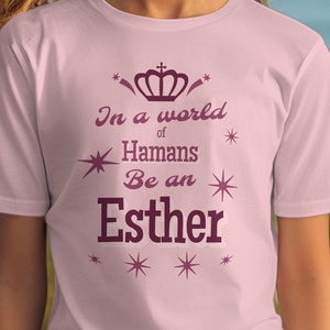 Queen Esther YOUTH Top character and courage T-Shirt Esther Shirt Purim gift for girls, Esther tee, Queen Esther Shirts for Kids with Esther