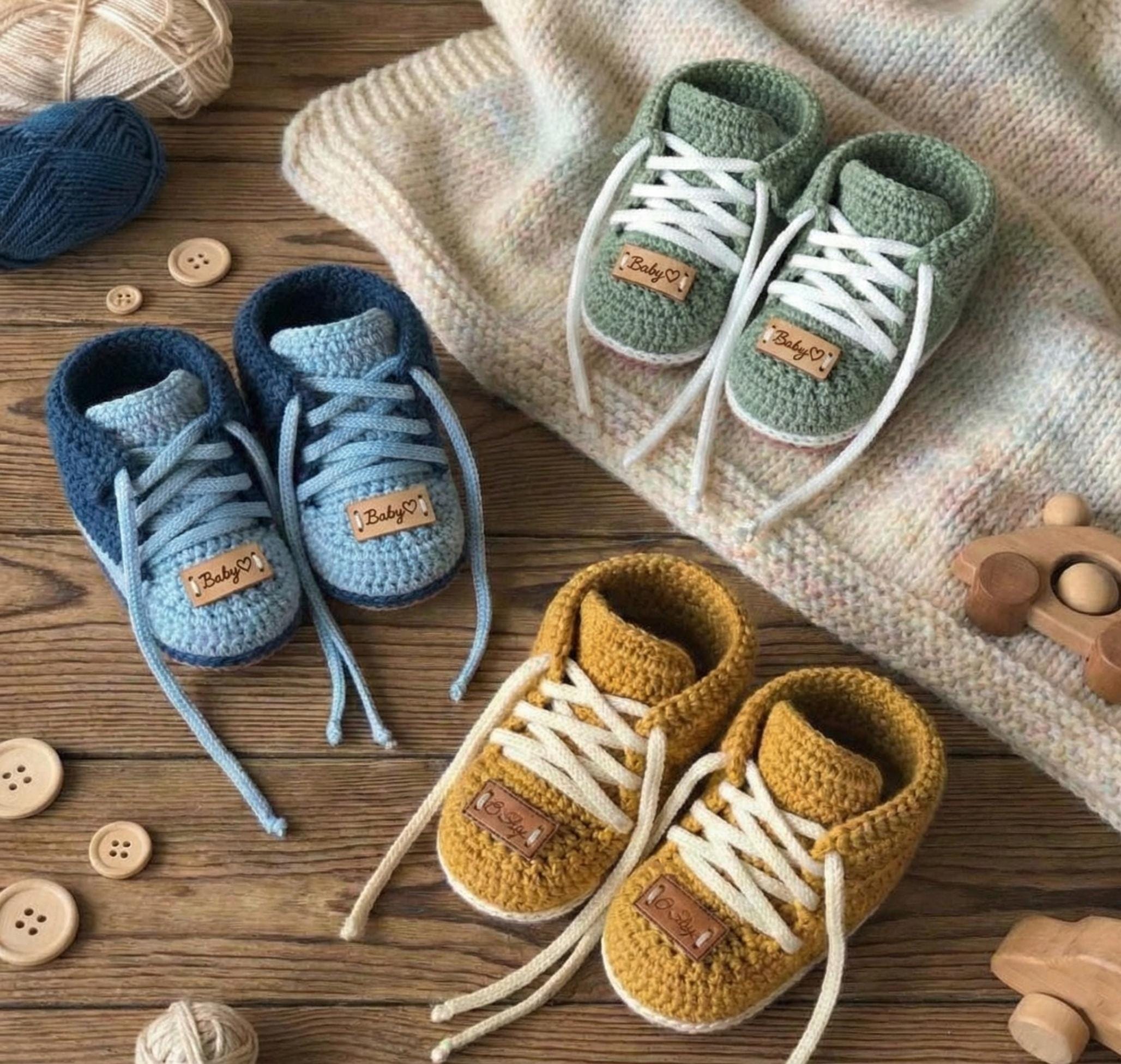 Newborn Baby Booties Crochet Pattern PDF, Easy Baby Shoes (0–12 Months ...