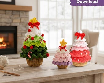 Crochet Christmas Tree Pattern, Amigurumi Holiday Decor (PDF Pattern)