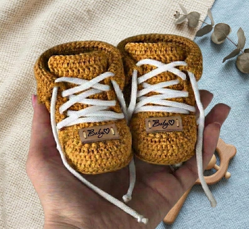 Newborn Baby Booties Crochet Pattern PDF, Easy Baby Shoes (0–12 Months ...