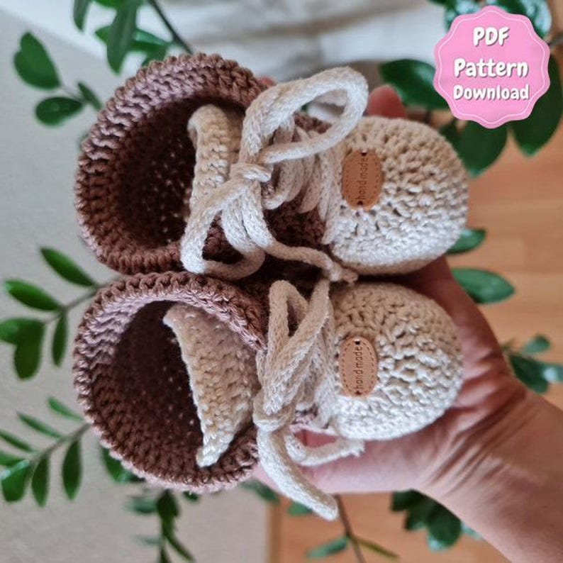 Newborn Baby Booties Crochet Pattern PDF, Easy Baby Shoes (0–12 Months ...