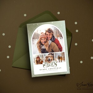 Boule à neige de Noël | Modèle de photo de Noël, Joyeux Noël, Modèle modifiable, Carte de vœux avec photo, Téléchargement express Adobe