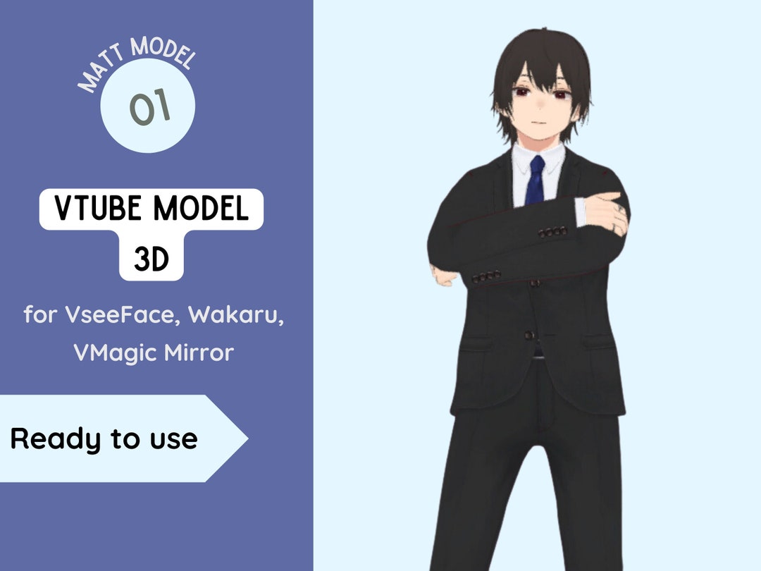 Vtube Model 3D for Vseeface Wakaru Vroid Handsome Avatar - Etsy