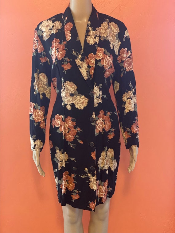 90s Floral Button Dress