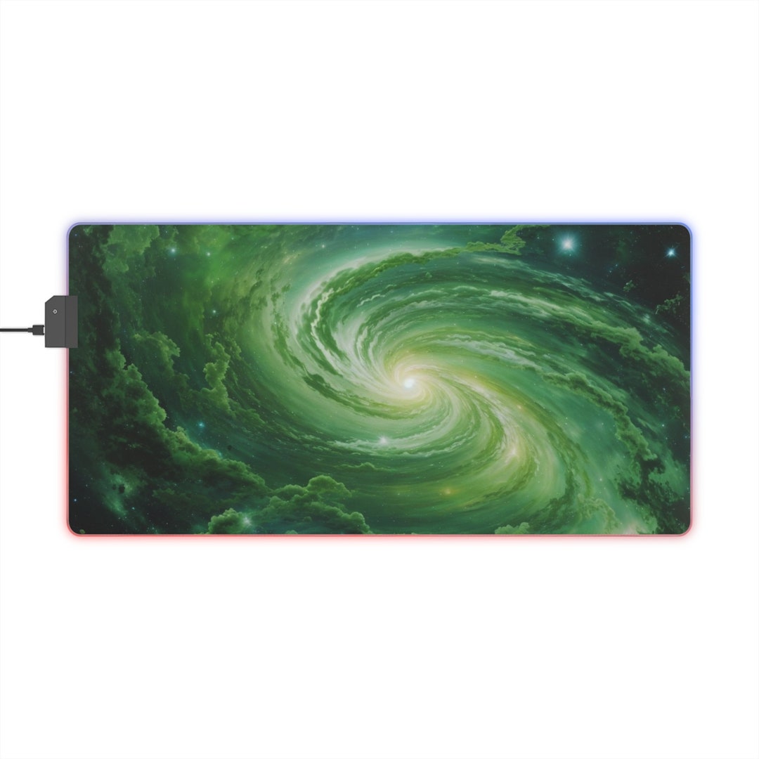 Green Galaxy LED Gaming Mouse Pad. Etsy