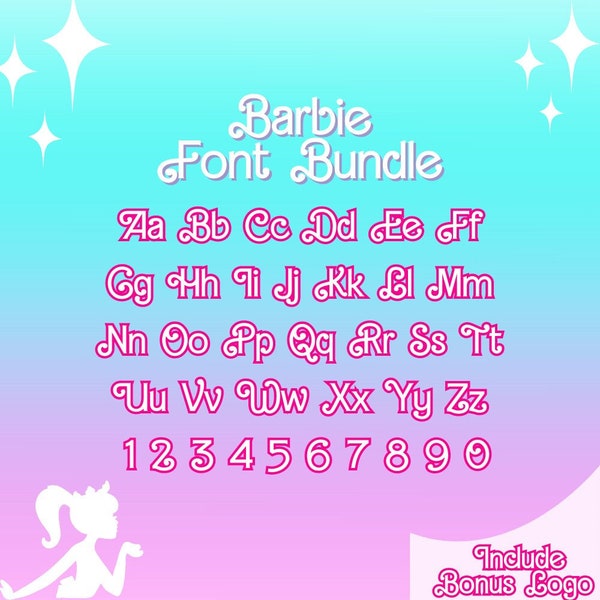 Retro Barbi ,Barbi Font ,  Vintage Barbi Font , Nostalgic Doll-Inspired Letters from the 1970s to 1980s | Includes Bonus SVG! OTF TTF .