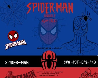 Spider-man  SVG Bundle, Svg Pdf Png Epx ,Spider-Man Digital Download,Premium Prints Printable,High Quality SVG,Cricut File,Instant Download