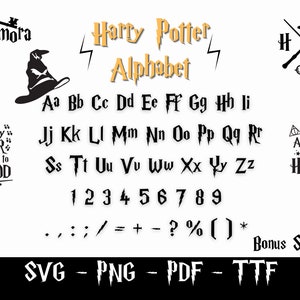 Potter Font Svg ,Wizard Alphabet Svg, Alohomora Svg, Wizard Svg, Svg- Png- Pdf-Ttf,Magic Svg,Instant Download,Digital File,Cricut File