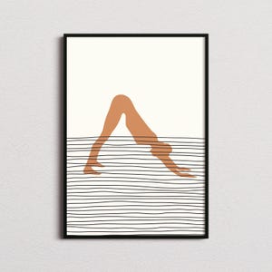 Yoga Pose Print, Downward Dog Silhouette, Yoga Pose Poster, Yoga Pose Wall Art, Yoga Poster, Yoga Print, Yoga Gifts, Yogi Gifts, Yoga Lovers