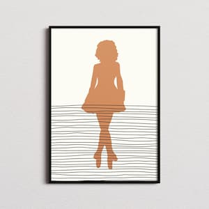 Irish Dancer Print, Irish Dancer Silhouette Print, Irish Dancer Mid-century Art, Irish Dancing Poster, Irish Dancing Wall Art