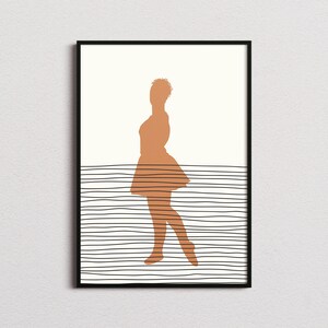 Irischer Tänzer Print, Irischer Tänzer Silhouette Print, Irischer Tänzer Mid-Century, Irischer Tanz Poster, Irischer Tanz Wandkunst