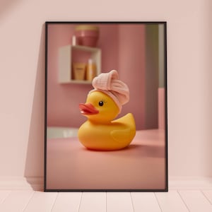 Cute Rubber Duck Print, Rubber Duck Prints, Rubber Duck Wall Art, Funny Bathroom Print, Bathroom Wall Art, Rubber Duck Gifts