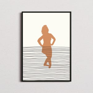 Irischer Tänzer Print, Irischer Tänzer Silhouette Print, Irischer Tänzer Mid-Century, Irischer Tanz Poster, Irischer Tanz Wandkunst