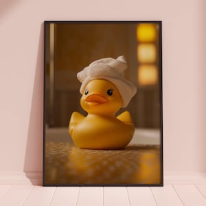 Cute Rubber Duck Print, Rubber Duck Prints, Rubber Duck Wall Art, Funny Bathroom Print, Bathroom Wall Art, Rubber Duck Gifts