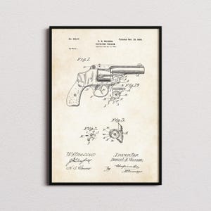 Revolving Firearm Patent Print, Revolving Firearm Poster, Revolving Firearm Wall Art, Revolving Firearm Art Print, Revolving Firearm Gifts