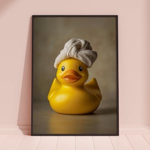 Cute Rubber Duck Print, Rubber Duck Prints, Rubber Duck Wall Art, Funny Bathroom Print, Bathroom Wall Art, Rubber Duck Gifts