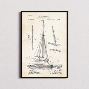 Boom For Sailing Yachts Patent Print, Sailing Poster, Sailing Wall Art, Sailing Gifts, Yacht Poster, Yacht Print, Gifts for Yachts