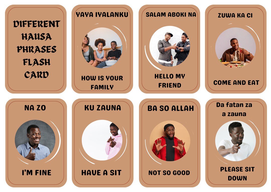 Hausa Languages Flashcards Digital African Language Learning Etsy