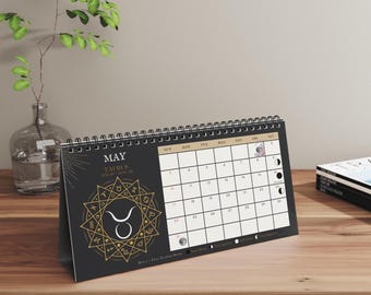 2026 Moon Phase Desk Calendar | Astrology Lunar Planner