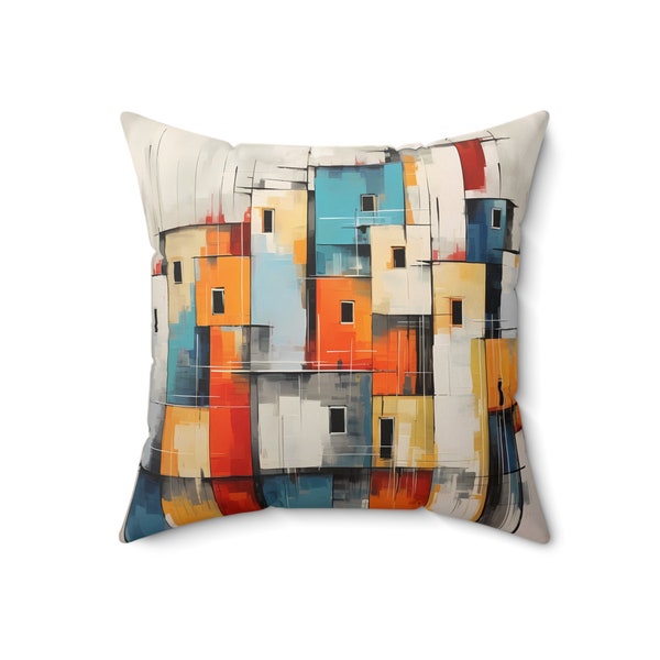 Square Couch Pillow Abstract Art Design Pillow Art Decor Print Throw Pillow Double Sided Print Sofa Throw Pillow Home Decor