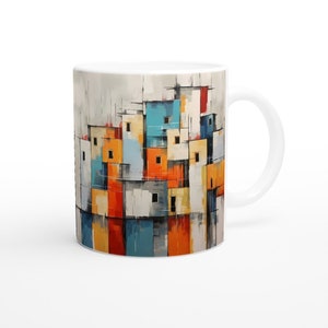 Ceramic Abstract Artwork Mug Decorative Unique Abstract Design Coffee Tea Mug