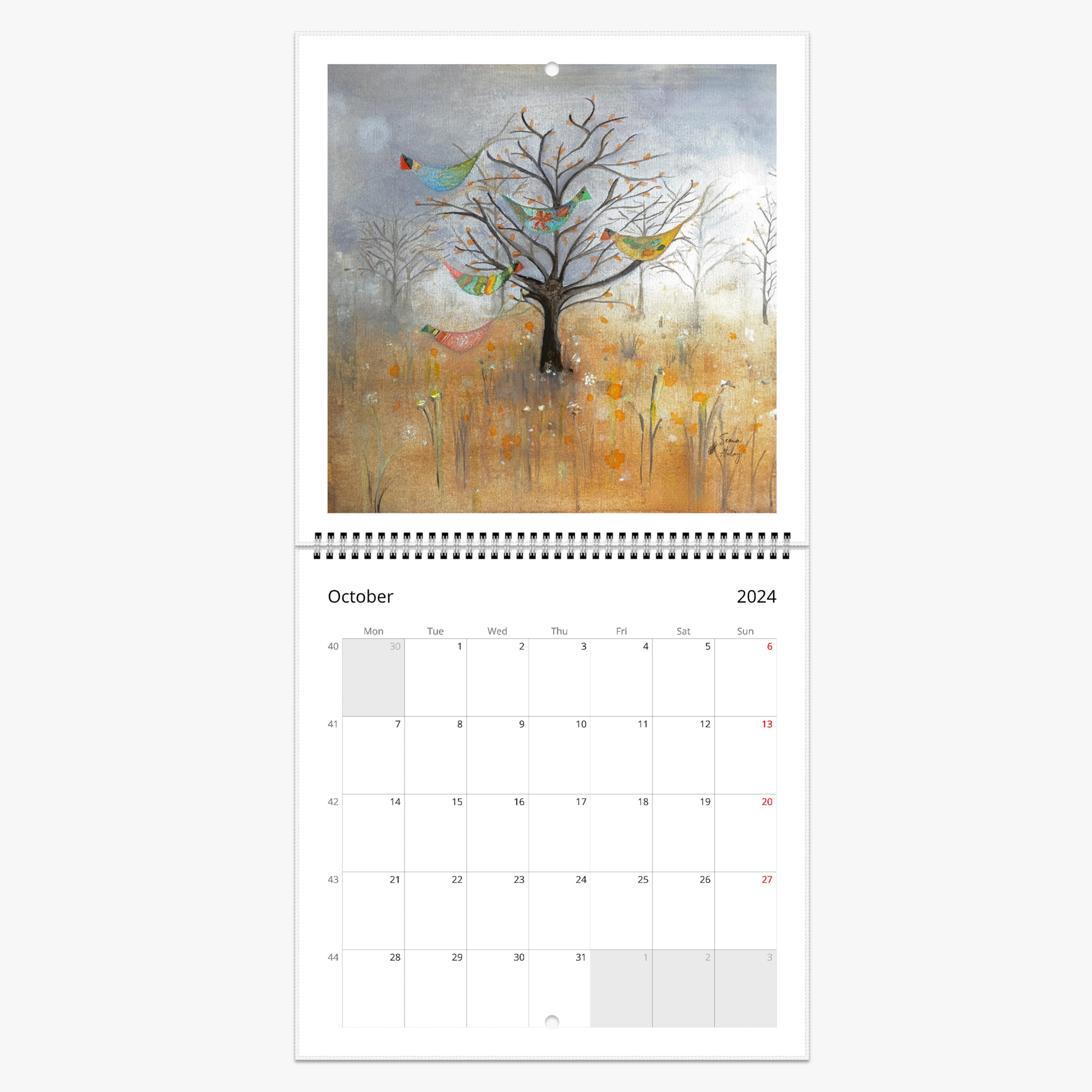 Monthly Calendar Print