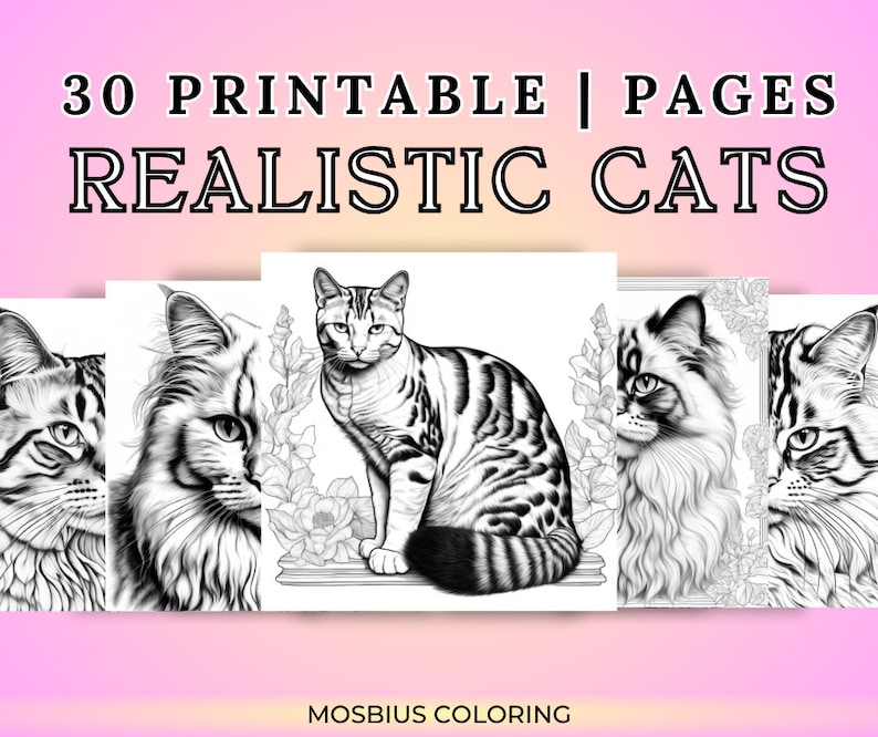 30 Realistic Cats Coloring Pages - Il 794xN.5405852379 9nf8 