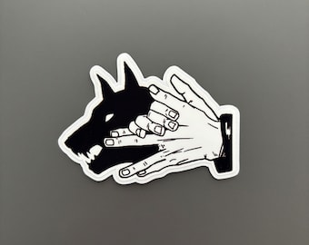 demon dog - vinyl sticker