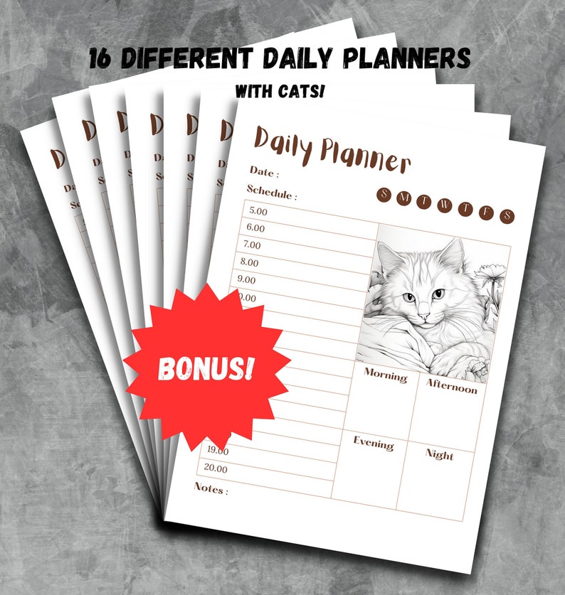 Cat Calendar 2025, Printable Coloring Calendar, Instant Download, Free