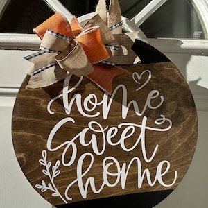 Front Door Decor |  Door Hanger | Welcome | Door Decor | Wreath | Home Sweet Home | Year Round Door Wreath |  Sign | Heart