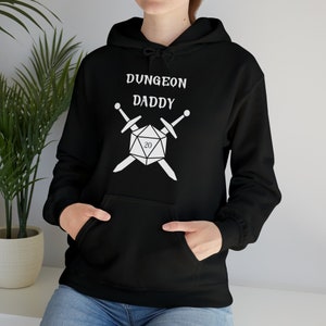 Dungeon Daddy Hoodie For Dungeon Master Gift for Dungeons and Dragons D&D Gaming Sweatshirt Gift For Him/Her Dungeons and Dragons Clothing
