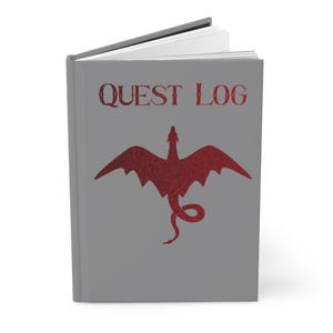Quest-Logbuch (Hardcover) – Dungeons & Dragons Notizbuch – DnD-Buch – Geschenk für Dungeon Master – Tabletop-RPG-Notizbuch für Spieler – Geschenk für Sie/Ihn