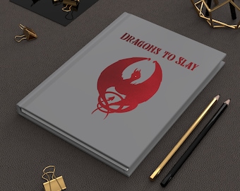 Dragon Journal Hardcover Notebook Dungeons and Dragons Gift Dungeon Master Notebook To-Do List Tabletop RPG Gamer Gift for Him/Her