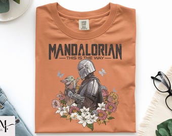 Comfort Color Retro Star Wars Shirt, Star Wars Mandalorian T-shirt, Star Wars This Is The Way Tee, Funny Magic Kingdom, Disney Family Trip