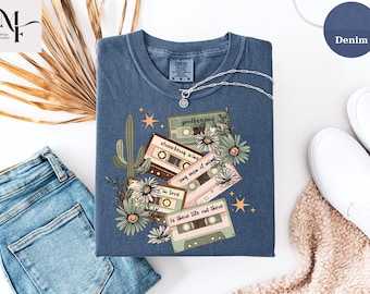 Western Cowgirl Concert Tee, Retro Nashville Rodeo T-Shirt, Vintage Country Music Tee, Comfort Colors®