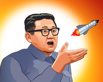 Kim Jung-Un Propaganda Style art Giclée print