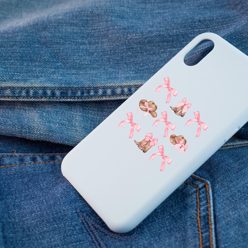 Coquette Pink Cowgirl Boots & Bow IPhone 16 Pro Max Case - Western Girly Design, Shockproof Two-Part Protective Cover-1220781