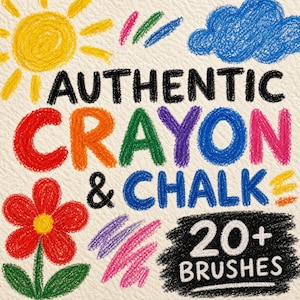 Procreate Crayon Brushes, Chalk Pastel Brush Set, Procreate Sketching Brushes, Sketching Brushes, Graphite Brushes, Digtal iPad Brushes