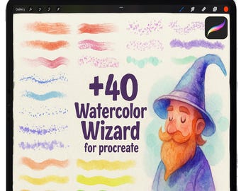 Procreate textures aquarelle, pinceaux aquarelle, pastels à l'huile Procreate, pinceaux dessin numérique, pinceau esquisse procreate, pinceau gouache