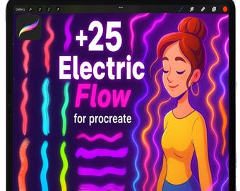 Procreate ネオンブラシ、Procreate グローパステルブラシセット、Procreate ホログラフィックブラシ、Procreate グローイングチョーク、Procreate ライトブラシセット