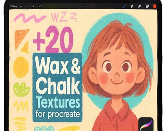 Procreate Crayon Brushes, Procreate Pastel Brush Set, Procreate Chalk Brush Set, Procreate Texture Brushes, Procreate Sketching Brush Set