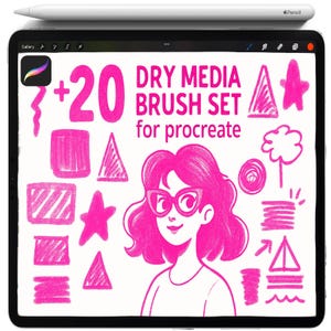 Procreate skisspenslar, Kolpensel, Procreate 6B-penna, Procreate HB-penna, Bläckkritpenslar, iPad-pastellpensel, skisspenslar