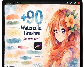 Pinceaux aquarelle pour procréer, pinceaux pour texture aquarelle, ensemble de pinceaux aquarelle mouillé sur mouillé, ensemble de pinceaux pour pastel à l'huile, peinture numérique pour iPad