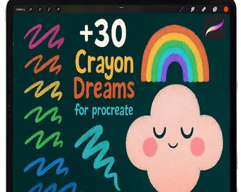 Procreate Crayon Brushes, Procreate Pastel Brush Set, Procereate Oil Pastels, Procreate Chalk Texture Brushset, Sketching Procreate Brushes