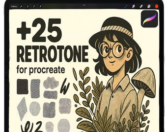 Procreate Halbtonpinsel, Procreate Comicpinsel-Set, Crosshatch-Pinsel, Procreate-Line-Art, Stipple-Shading-Pinsel, Procreate-Tintentexturen