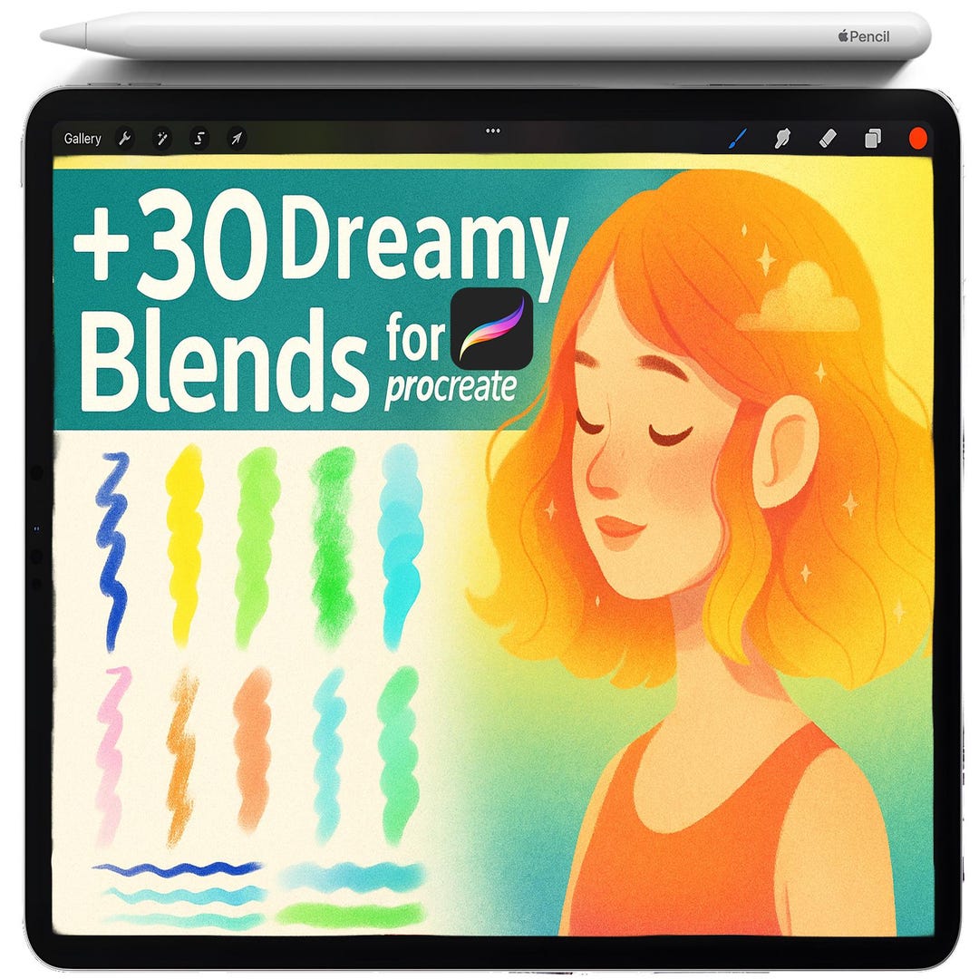 Watercolor Brushes for Procreate, Wet Watercolour Texture, Procreate ...