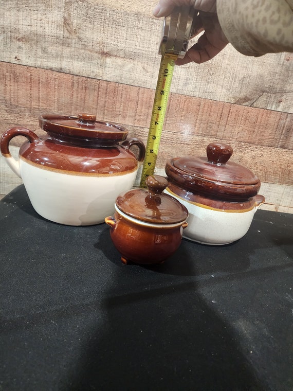 Set of 3 Bean Pots 